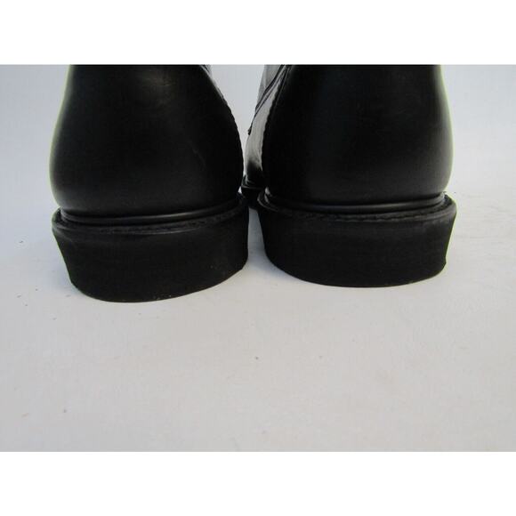 EUC FLOAT AWAYS Mens Sz 9 E Black Leather Work Cush-N-Crepe Soles Lineman Boots main image 5
